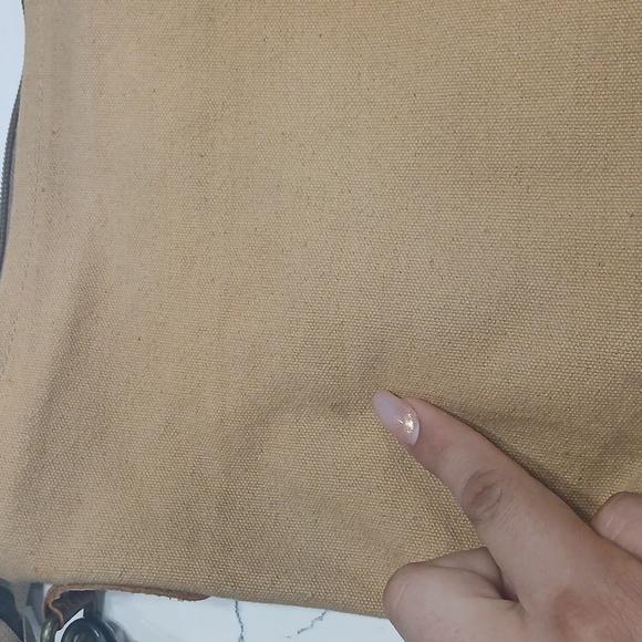 Tan and Brown Shoulder Bag with Floral Print and Adjustable Strap - Picture 7 of 7